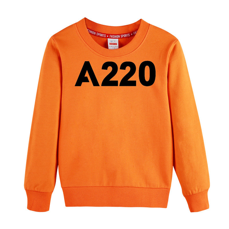 A220 Flat Text Designed "CHILDREN" Sweatshirts