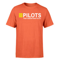 Thumbnail for Pilots They Know How To Fly Designed T-Shirts