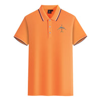 Thumbnail for Colourful Airplane Designed Stylish Polo T-Shirts