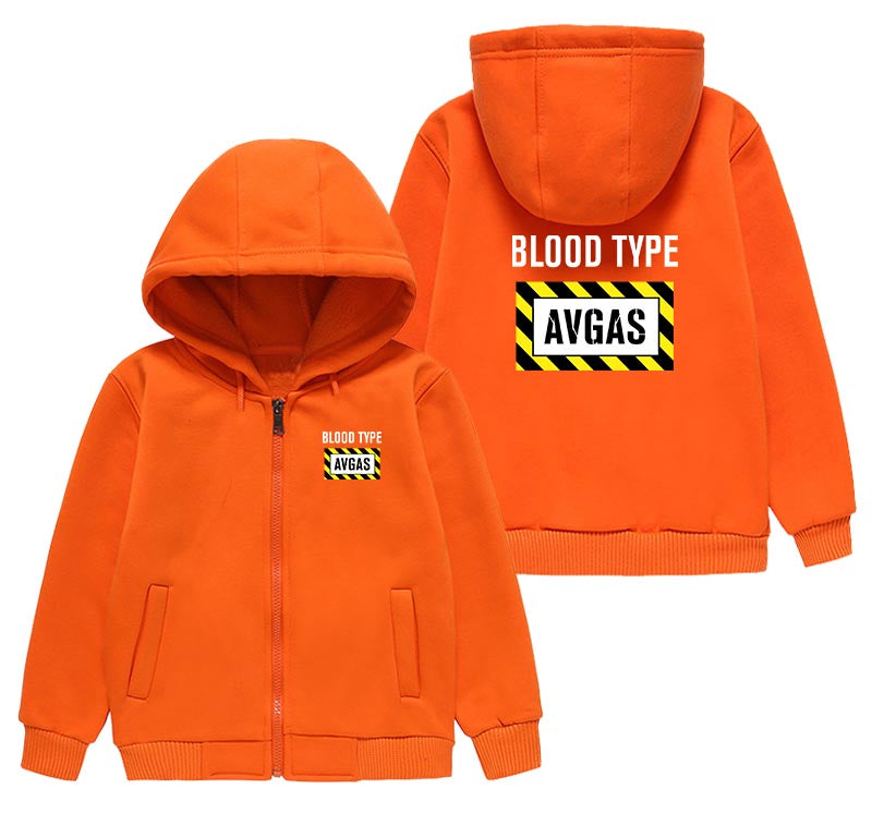 Blood Type AVGAS Designed "CHILDREN" Zipped Hoodies