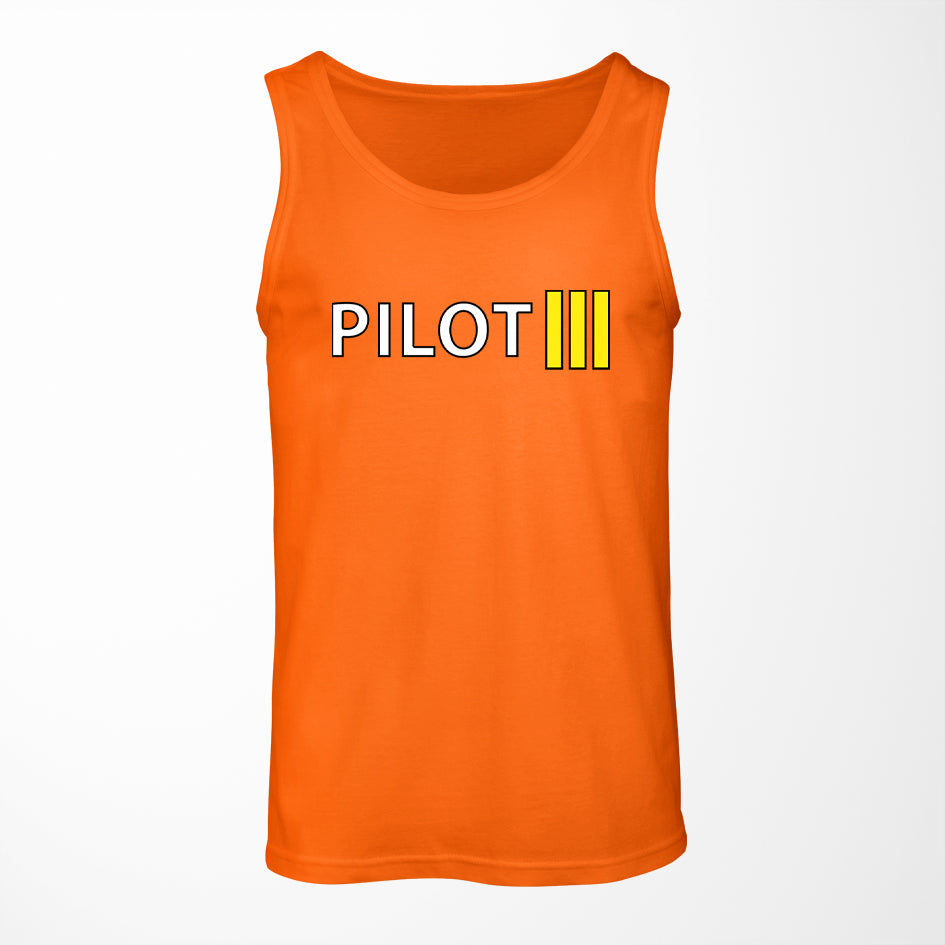 Pilot & Stripes (3 Lines) Designed Tank Tops