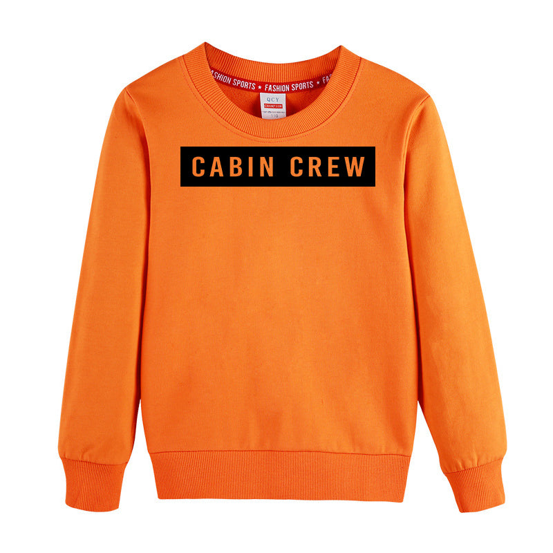 Cabin Crew Text Designed "CHILDREN" Sweatshirts