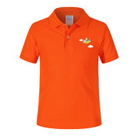Thumbnail for Cartoon Little Boy Operating Plane Designed Children Polo T-Shirts