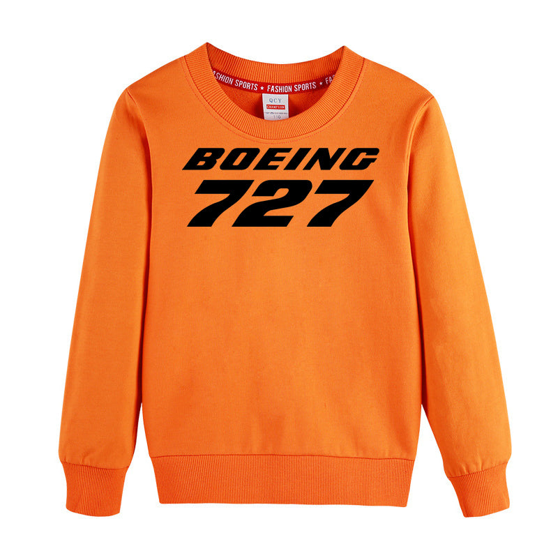 Boeing 727 & Text Designed "CHILDREN" Sweatshirts