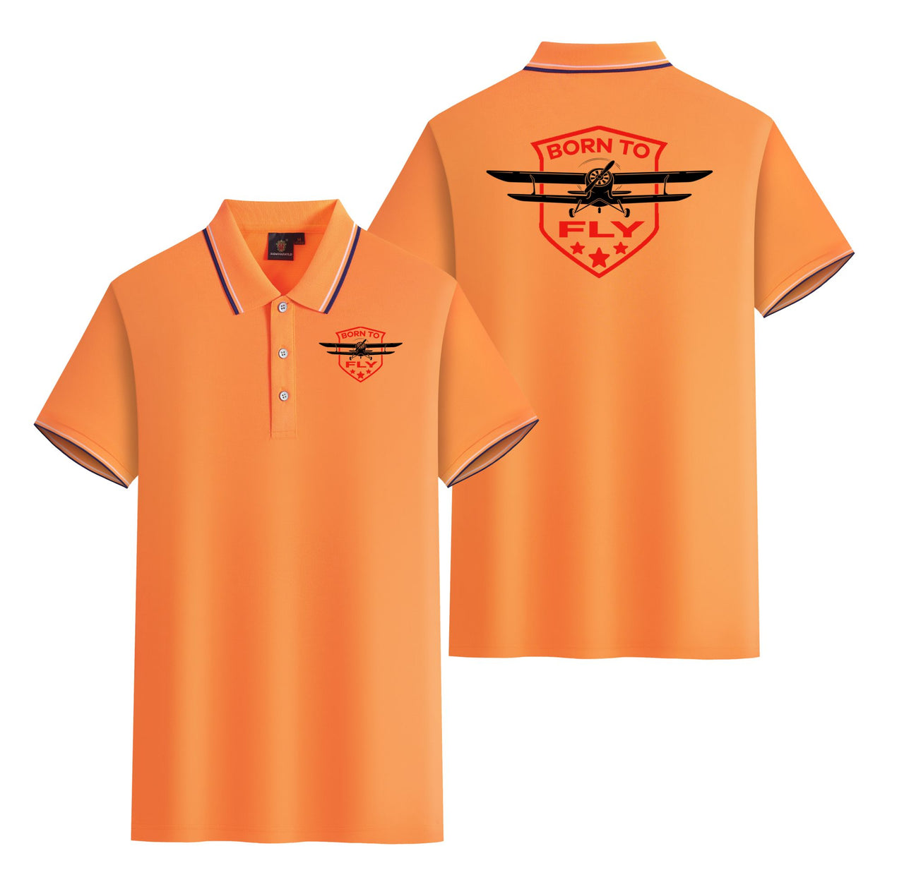 Born To Fly Designed Designed Stylish Polo T-Shirts (Double-Side)