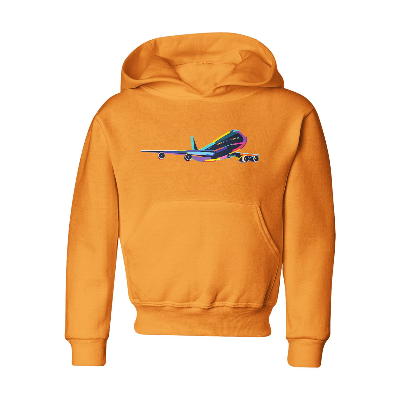Multicolor Airplane Designed "CHILDREN" Hoodies