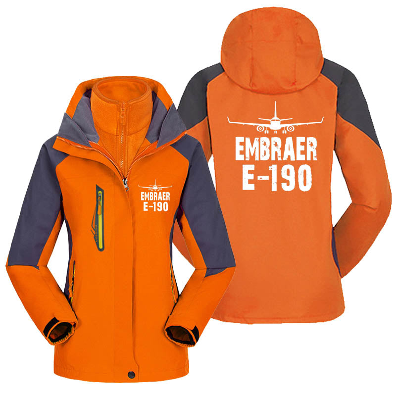 Embraer E-190 & Plane Designed Thick "WOMEN" Skiing Jackets
