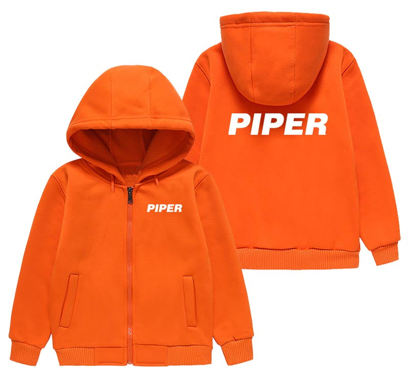 Piper & Text Designed "CHILDREN" Zipped Hoodies