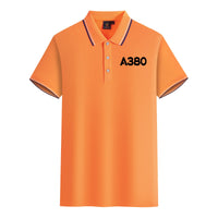 Thumbnail for A380 Flat Text Designed Stylish Polo T-Shirts
