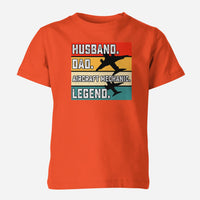 Thumbnail for Husband & Dad & Aircraft Mechanic & Legend Designed Children T-Shirts