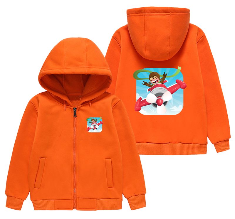 Happy Pilot Designed "CHILDREN" Zipped Hoodies