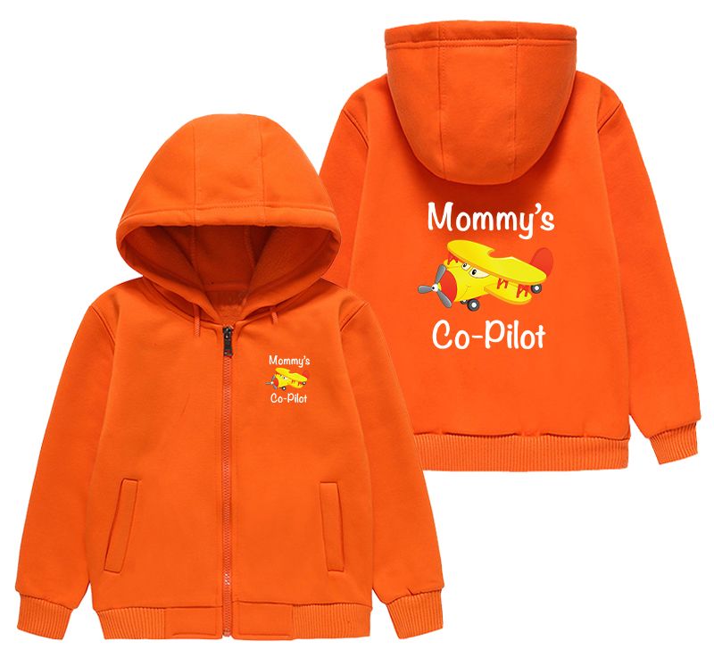 Mommy's Co-Pilot (Propeller2) Designed "CHILDREN" Zipped Hoodies