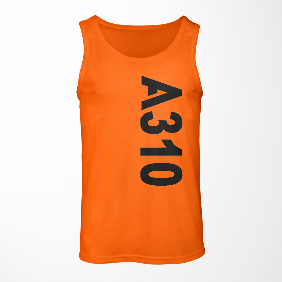 A310 Text Designed Tank Tops