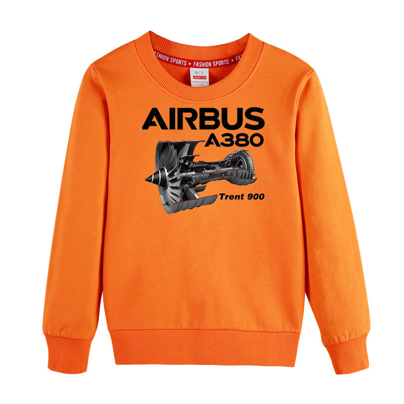 Airbus A380 & Trent 900 Engine Designed "CHILDREN" Sweatshirts
