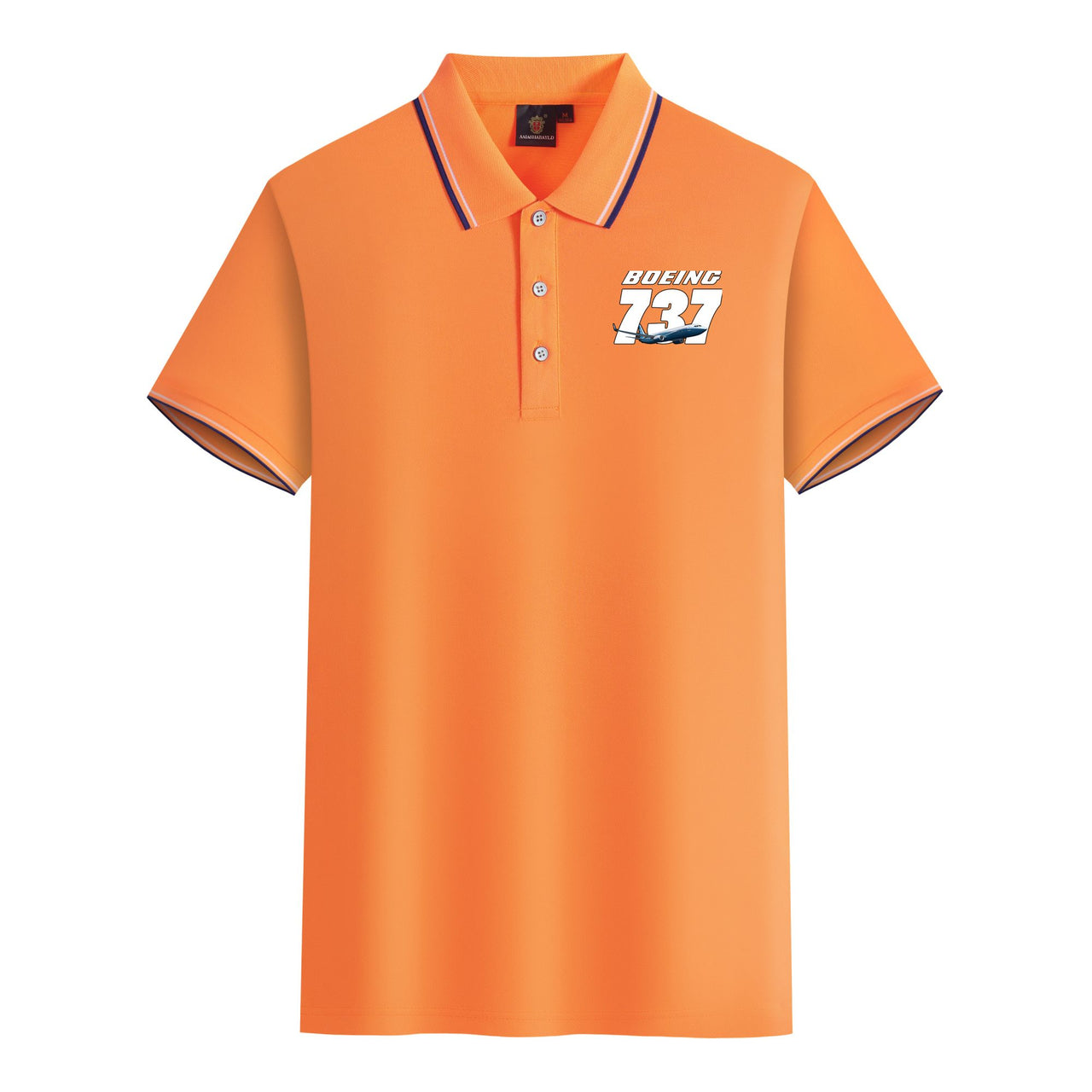 Super Boeing 737+Text Designed Stylish Polo T-Shirts