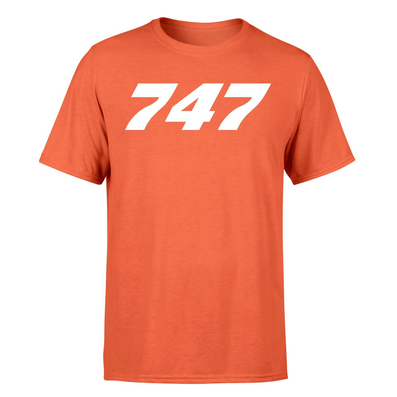 747 Flat Text Designed T-Shirts