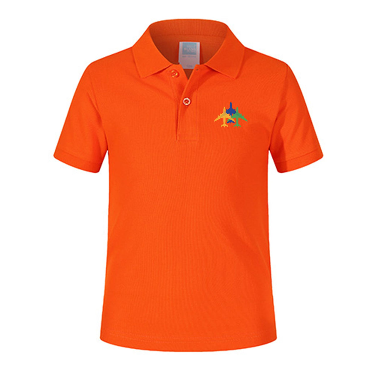 Colourful 3 Airplanes Designed Children Polo T-Shirts