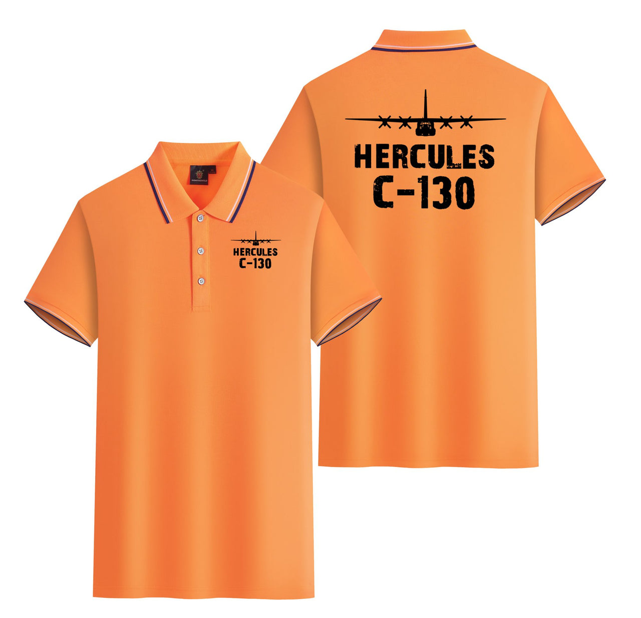 Hercules C-130 & Plane Designed Stylish Polo T-Shirts (Double-Side)