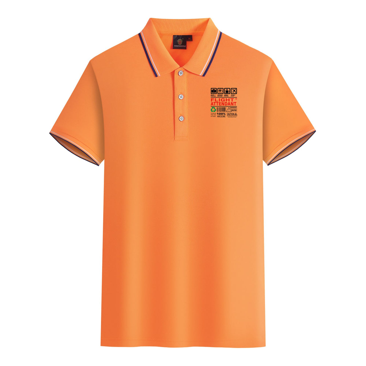 Flight Attendant Label Designed Stylish Polo T-Shirts