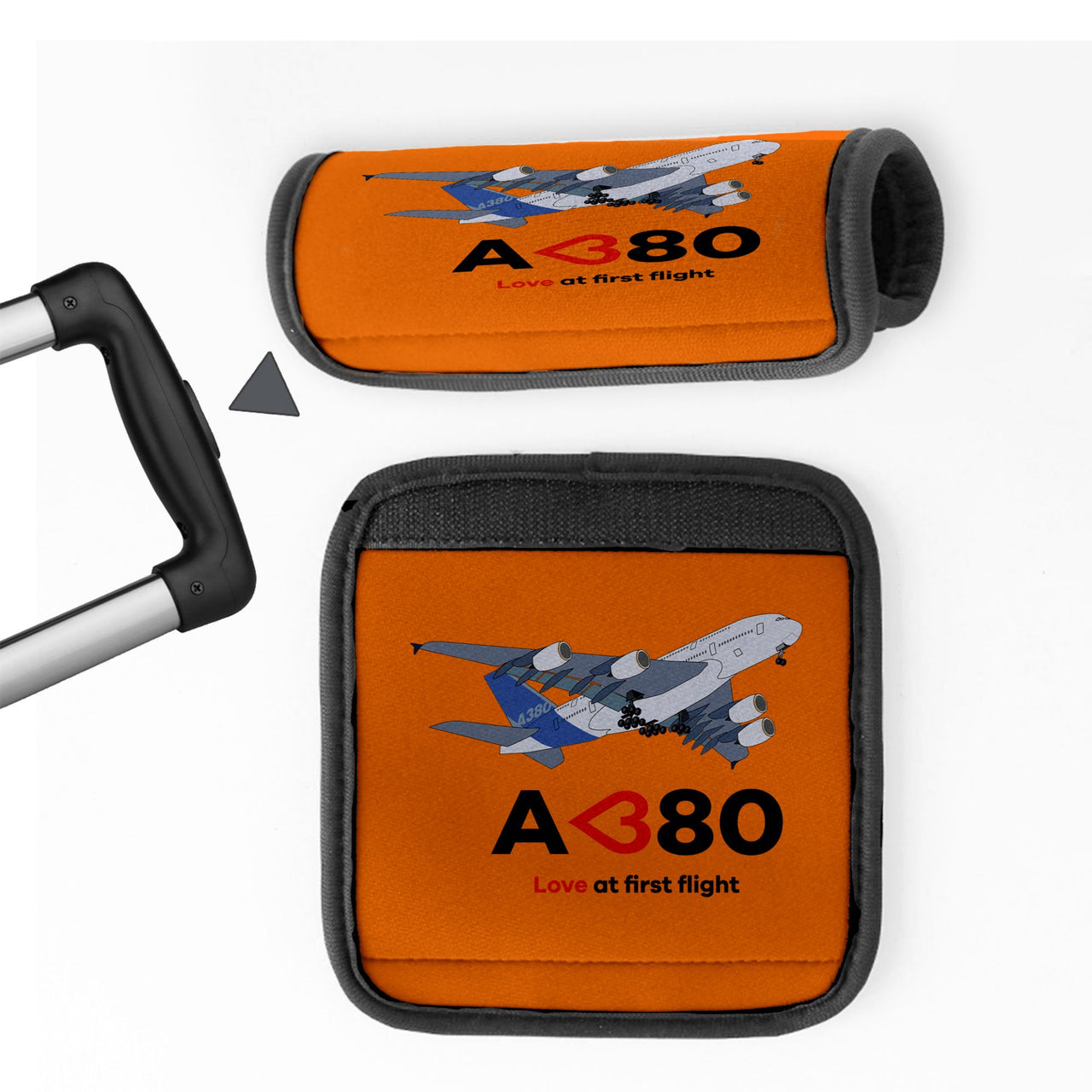 Airbus A380 Love at first flight Designed Neoprene Luggage Handle Covers