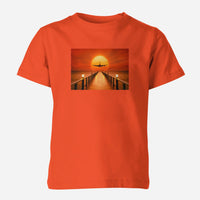 Thumbnail for Airbus A380 Towards Sunset Designed Children T-Shirts