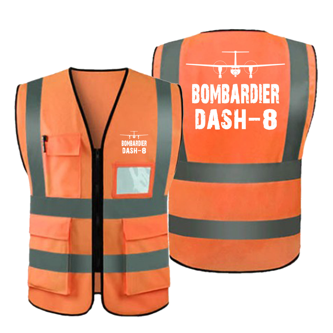 Bombardier Dash-8 & Plane Designed Reflective Vests