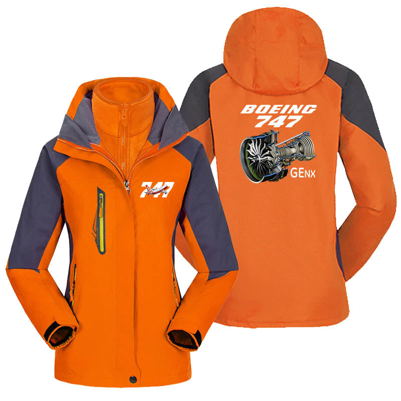 Boeing 747 & GENX Engine Designed Thick "WOMEN" Skiing Jackets