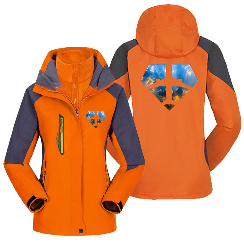 Supermen of The Skies (Sunrise) Designed Thick "WOMEN" Skiing Jackets