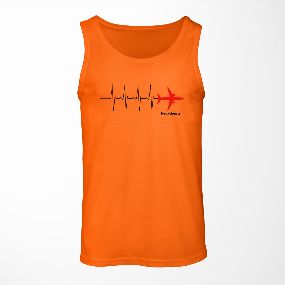 Aviation Heartbeats Designed Tank Tops