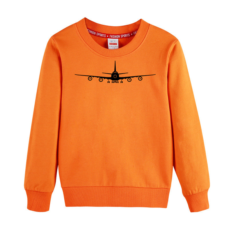Boeing 747 Silhouette Designed "CHILDREN" Sweatshirts