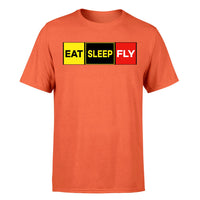 Thumbnail for Eat Sleep Fly (Colourful) Designed T-Shirts