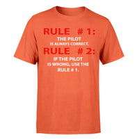 Thumbnail for Rule 1 - Pilot is Always Correct Designed T-Shirts