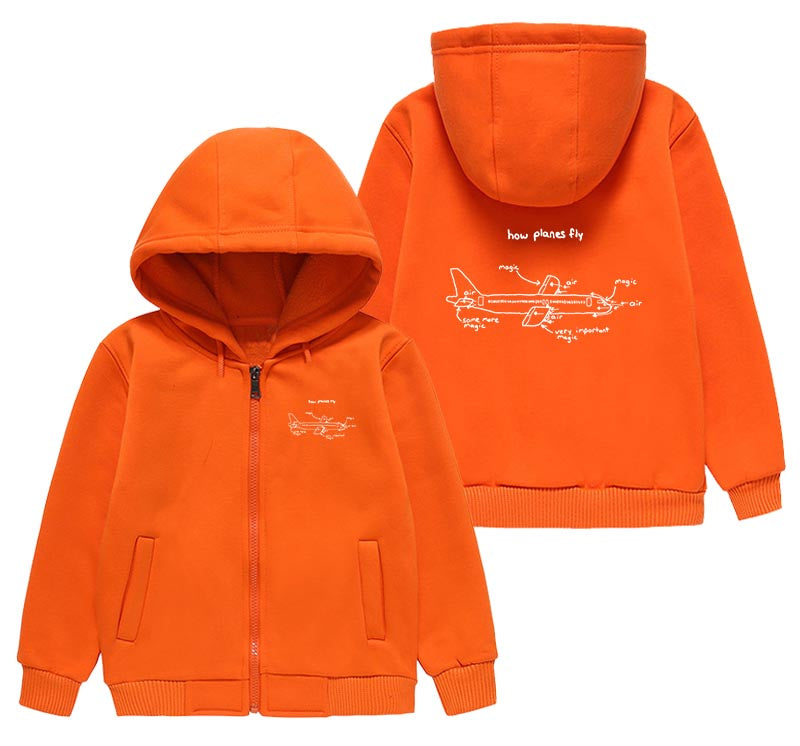 How Planes Fly Designed "CHILDREN" Zipped Hoodies