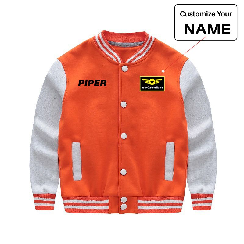 Piper & Text Designed "CHILDREN" Baseball Jackets