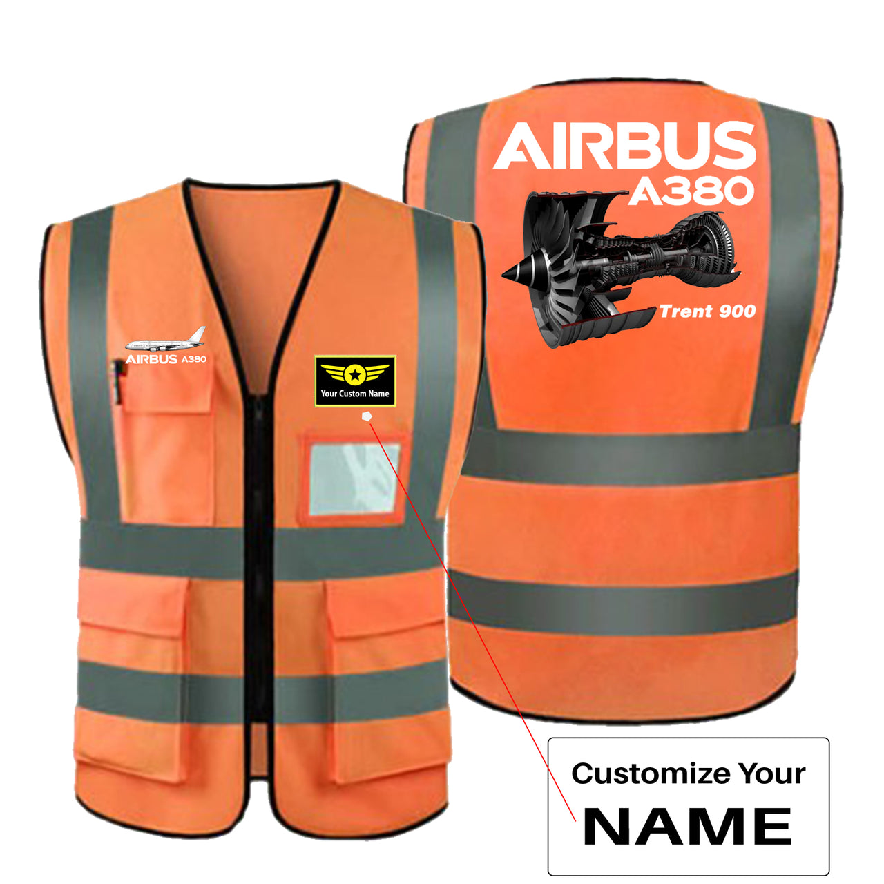 Airbus A380 & Trent 900 Engine Designed Reflective Vests
