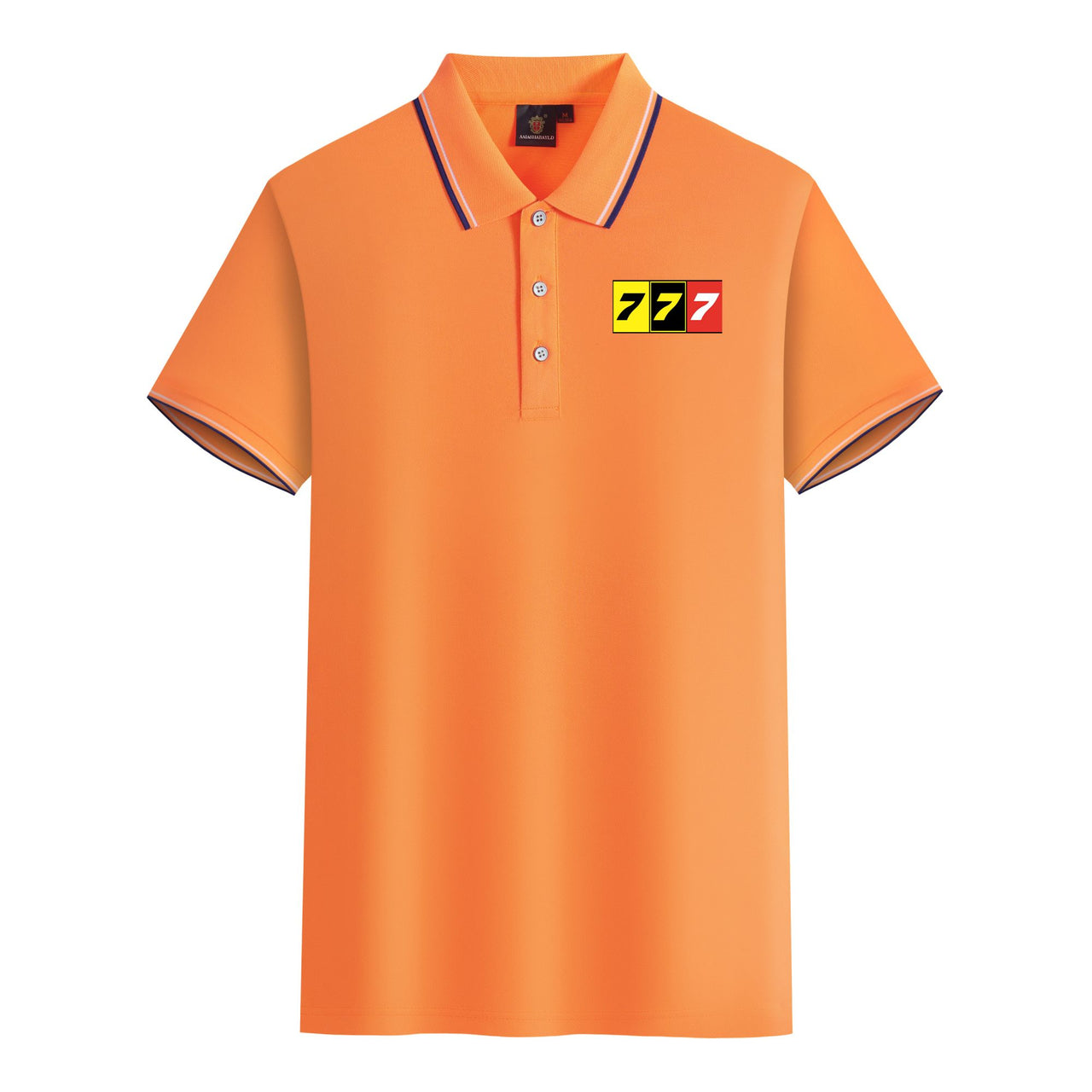 Flat Colourful 777 Designed Stylish Polo T-Shirts