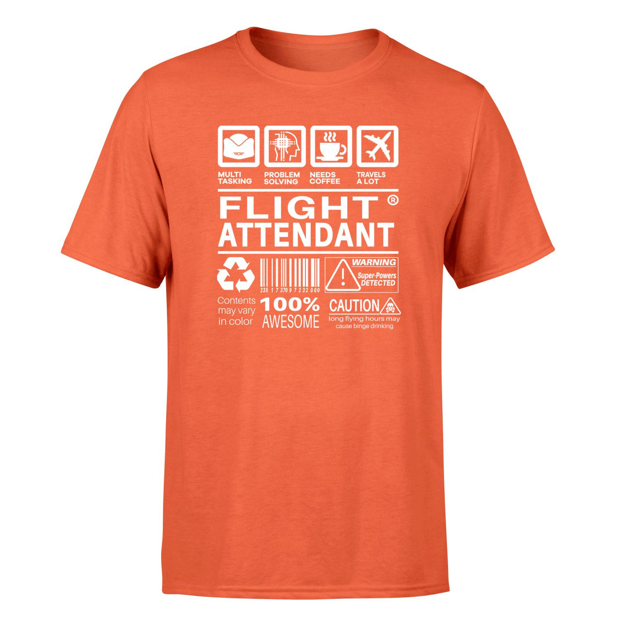 Flight Attendant Label Designed T-Shirts