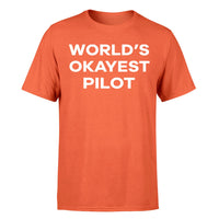 Thumbnail for World's Okayest Pilot Designed T-Shirts