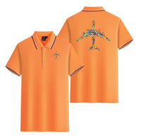 Thumbnail for Colourful Airplane Designed Stylish Polo T-Shirts (Double-Side)