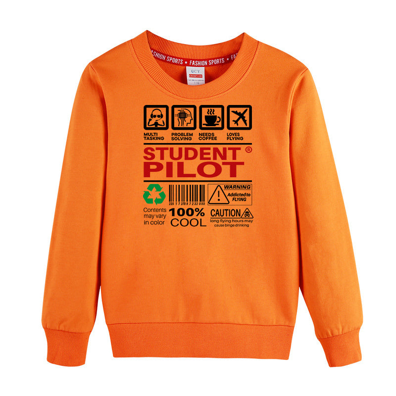 Student Pilot Label Designed "CHILDREN" Sweatshirts