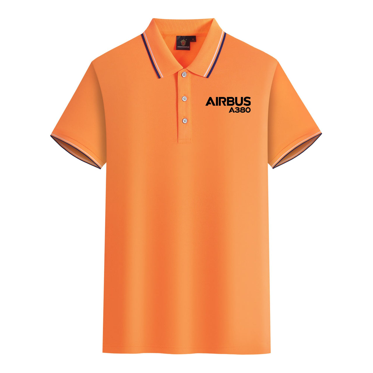 Airbus A380 & Text Designed Stylish Polo T-Shirts