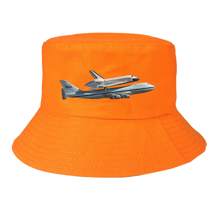 Space shuttle on 747 Designed Summer & Stylish Hats