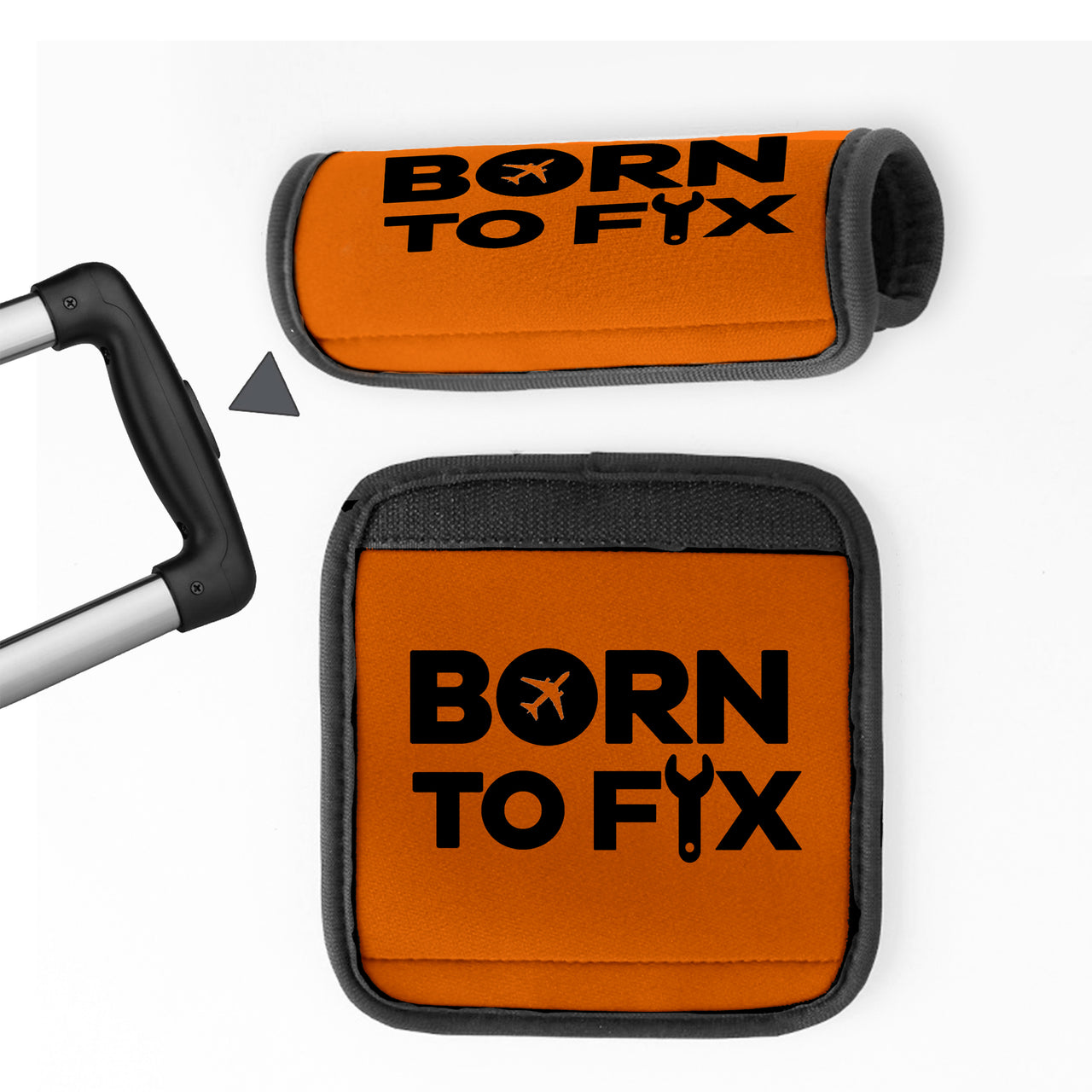 Born To Fix Airplanes Designed Neoprene Luggage Handle Covers