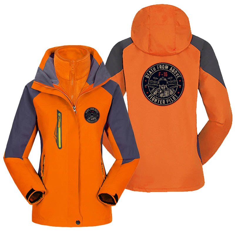 Fighter Jet 16 - Death From Above Designed Thick "WOMEN" Skiing Jackets