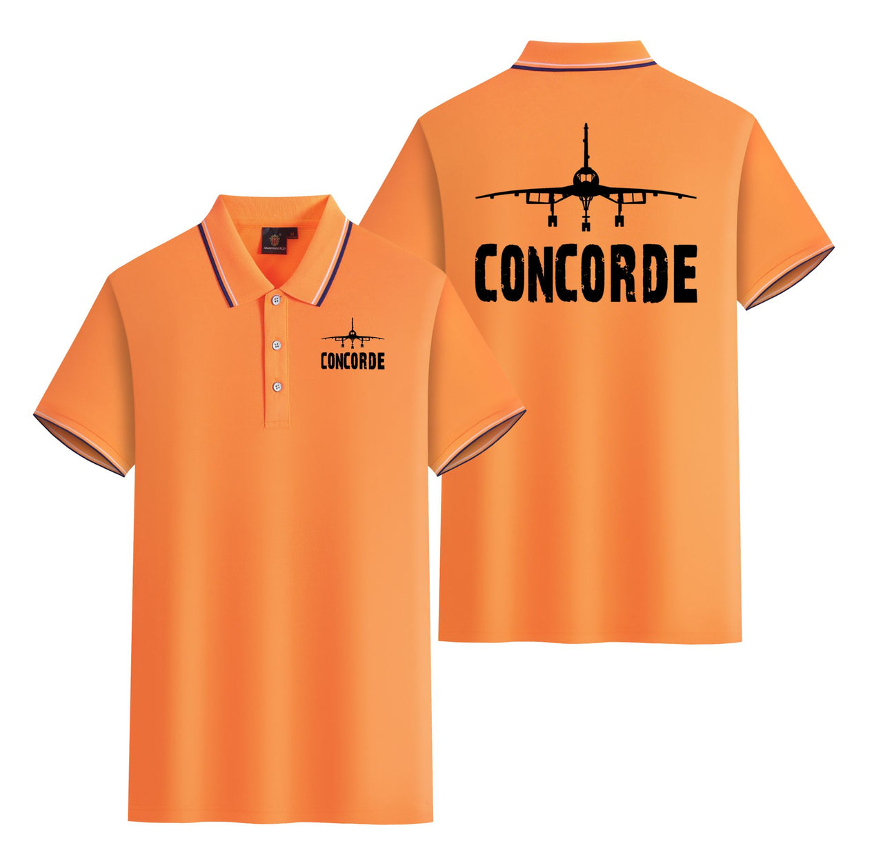 Concorde & Plane Designed Stylish Polo T-Shirts (Double-Side)