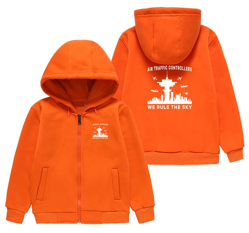 Air Traffic Controllers - We Rule The Sky Designed "CHILDREN" Zipped Hoodies