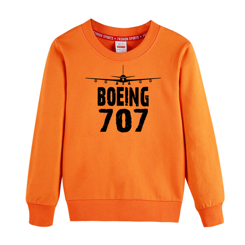 Boeing 707 & Plane Designed "CHILDREN" Sweatshirts
