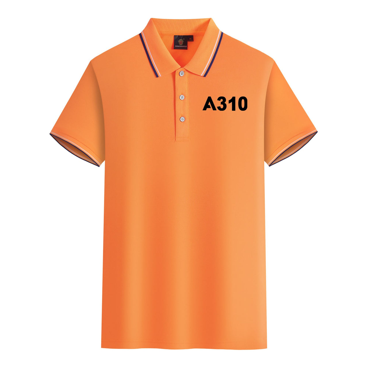 A310 Flat Text Designed Stylish Polo T-Shirts