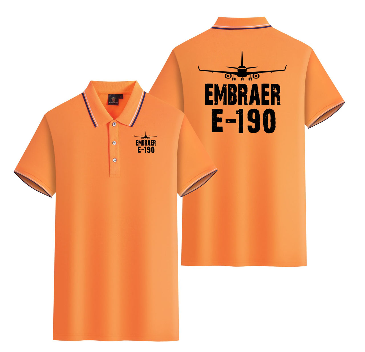 Embraer E-190 & Plane Designed Stylish Polo T-Shirts (Double-Side)