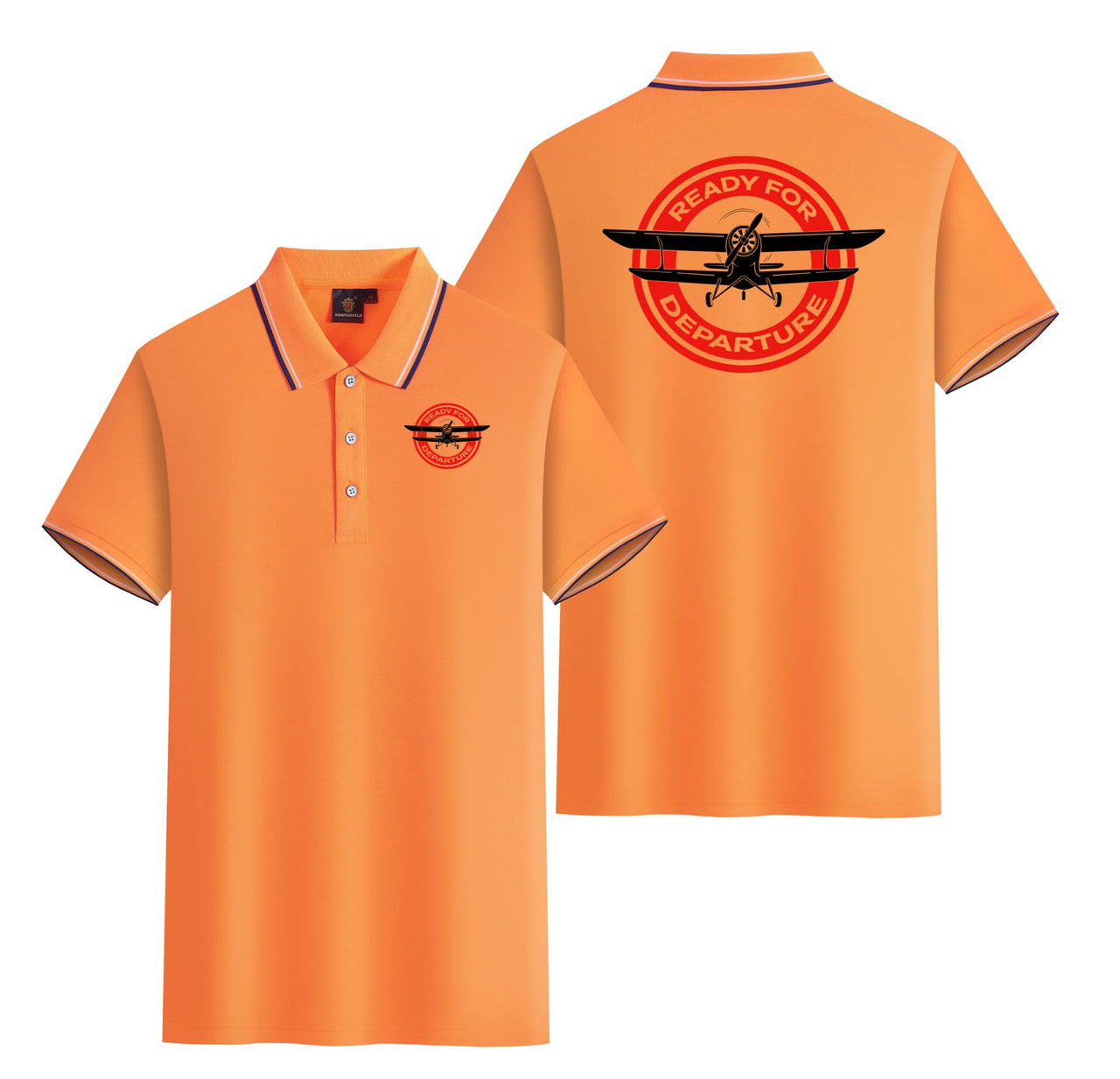 Ready for Departure Designed Stylish Polo T-Shirts (Double-Side)
